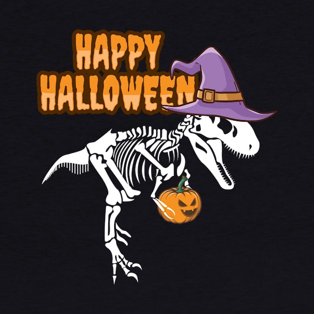 'Skeleton T-Rex Pumpkins' Funny Pumpkin Fall by ourwackyhome